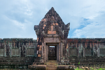 Wat Phu Stone Castle, an ancient site, a World Heritage Site, Champasak Province, Laos.