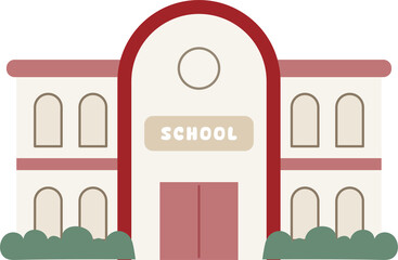 school building cartoon clipart illustration