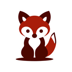 Adorable Red Fox Cartoon - Cute Animal Clipart Vector Illustration
