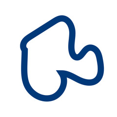 Navy abstract shapes outline vector 