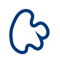 Navy abstract shapes outline vector 