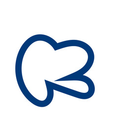 Navy abstract shapes outline vector 