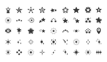 Set various stars icons, vector eps10 illustration