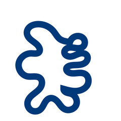 Navy abstract shapes outline vector 