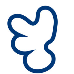 Navy abstract shapes outline vector 