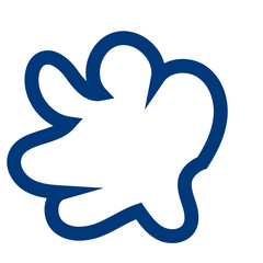 Obraz premium Navy abstract shapes outline vector 