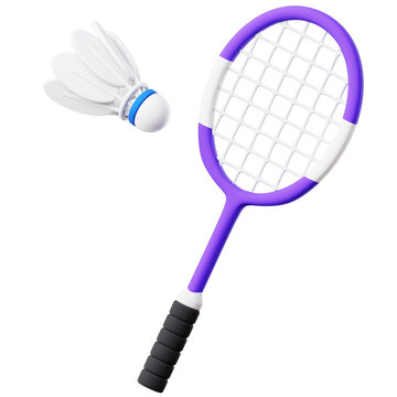 recommend clip art: 3d badminton racket and shuttlecock