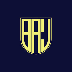 baj letter logo design