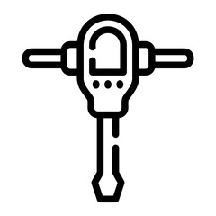 jackhammer Line Icon
