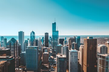 Aerial View of Chicago Skyline
