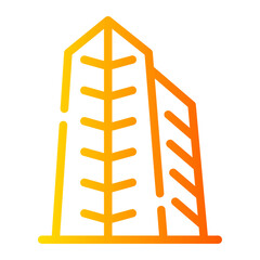 hotel Line Gradient Icon
