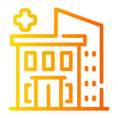 hospital Line Gradient Icon
