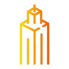 skyscraper Line Gradient Icon