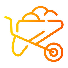 wheelbarrow Line Gradient Icon