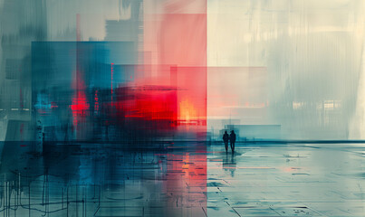 Naklejka premium abstract colorful city background
