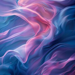 Obraz premium Energetic Pink and Blue Wave Abstract Art with Smooth Transitions