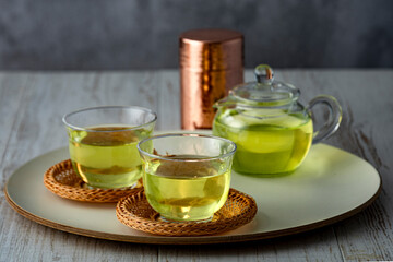 冷たい緑茶　グリーンティー