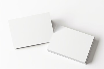 Business card mockup on isolated white background created with generative AI