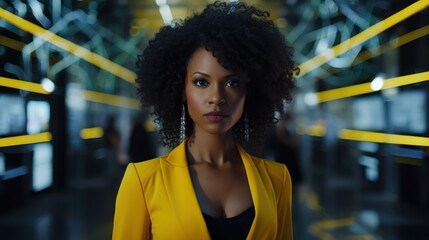 Fototapeta premium portrait of a woman in a city