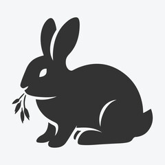 Charming Rabbit Silhouette Collection, Ideal for Design Projects and Crafts