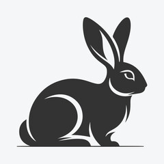Fototapeta premium Charming Rabbit Silhouette Collection, Ideal for Design Projects and Crafts