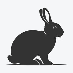 Obraz premium Charming Rabbit Silhouette Collection, Ideal for Design Projects and Crafts