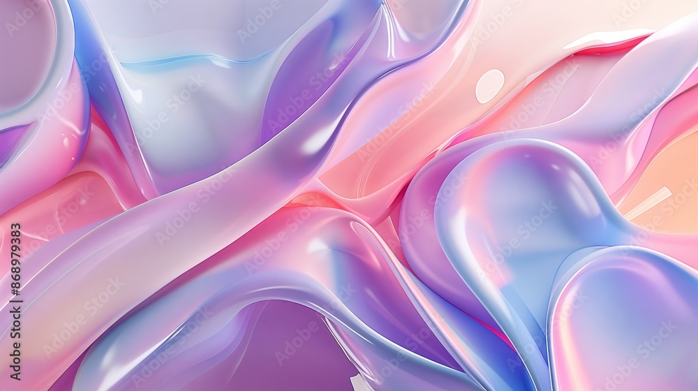 Poster a captivating 3d background with dynamic shapes and fluid forms, perfect for modern design.