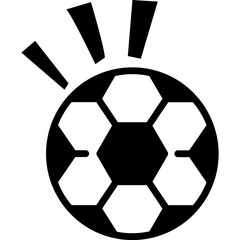 Fototapeta premium Football Ball Cartoon. Soccer Ball Comic Style. Soccer or Football Ball Fly at High Speed. Vector Icon