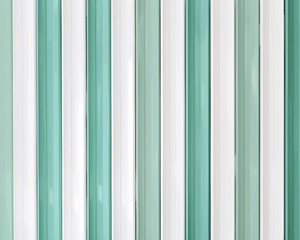 Obraz premium White and jade stripes, vertical pattern, glossy texture, clean and modern look, ideal for contemporary backgrounds, Modern, Pure white and jade, Photography