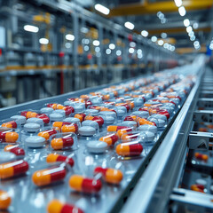 Fototapeta premium a convey convey with many pills on it