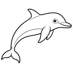 Obraz premium dolphin isolated on white background