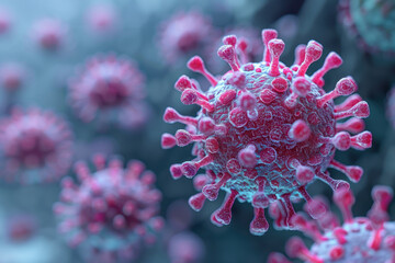 3D illustration of virus