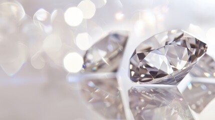 Diamond Sparkle on White Background