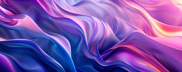 Obraz premium Colorful abstract waves with vibrant gradients in a digital art wallpaper