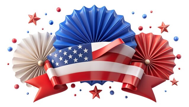 USA Banner Mockup. Perfect for: Independence Day, Memorial Day, Labor Day, patriotic events