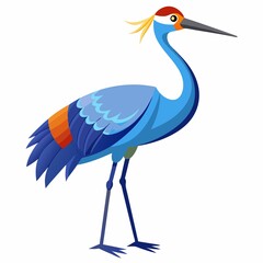 Obraz premium heron on a white background