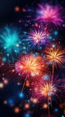 Fototapeta premium fireworks are a symbol of independence day and the year is a celebration of independence.