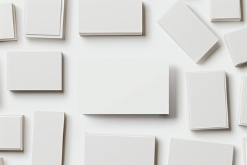 Business card mockup on isolated white background created with generative AI