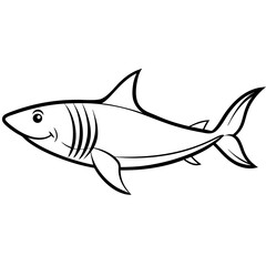 Fototapeta premium Shark fish isolated on white