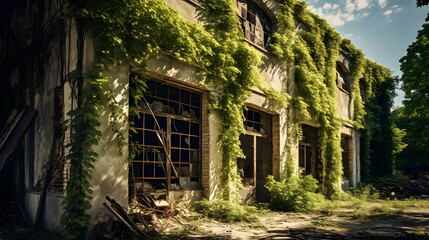 Echoes of Bygone Times: An Unsettling Portrait of an Abandoned Industrial Building
