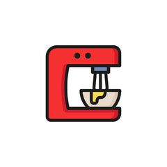 Stand mixer line icon. Appliance, recipe, equipment. Kitchen concept. Vector illustration can be used for topics like baking, cooking, food