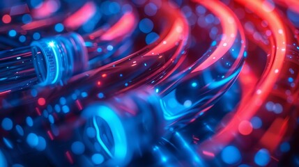 abstract background of fiber optic cables