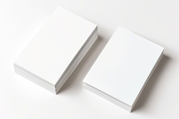 Business card mockup on isolated white background created with generative AI