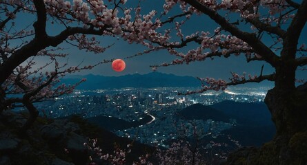 Blutmond über Japan