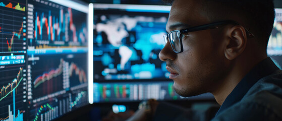 A data analyst reviewing historical data trends.