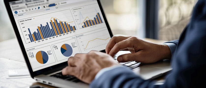 A data scientist exploring data using a Jupyter notebook.