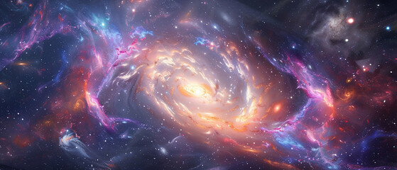 Fototapeta premium Encounter a cosmic phenomenon that bends the fabric of space-time.