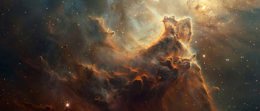 Navigate through a cloud of interstellar gas and dust.