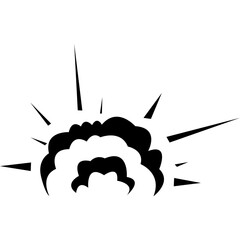 Cartoon Explosion Bomb Effect Icon
