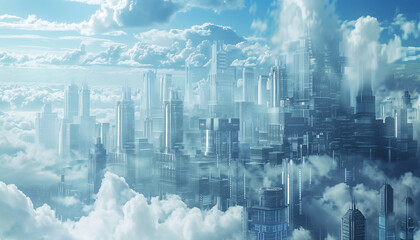 Fototapeta premium Cloud computing background design
